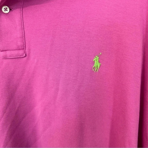 Polo by Ralph Lauren Men's Short Sleeve Purple Button Up Cotton Polo Sz XXL GUC - Picture 3 of 7